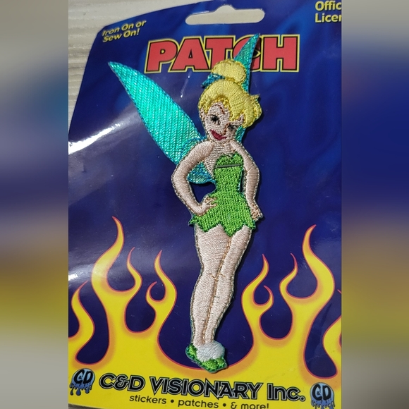 Bicycle Disney Tinkerbell Cards, Paperback Plates, Patch & Glitter Stickers Lot - Picture 9 of 10